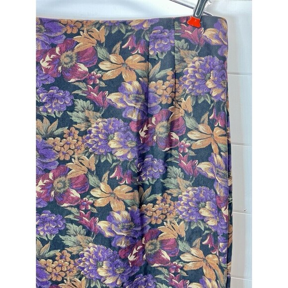 Briggs NY Floral Dark Red Purple Maxi Skirt 16 90s Whimsigoth Fairy Grunge Soft - Picture 1 of 11